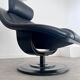 Ancien fauteuil cuir noir « move » design takashi okamura & erik marquardsen pour nelo années 1970 scandinave