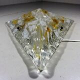 Large triangular glass wall & ceiling lamp, 1960’s