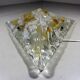 Large triangular glass wall & ceiling lamp, 1960’s