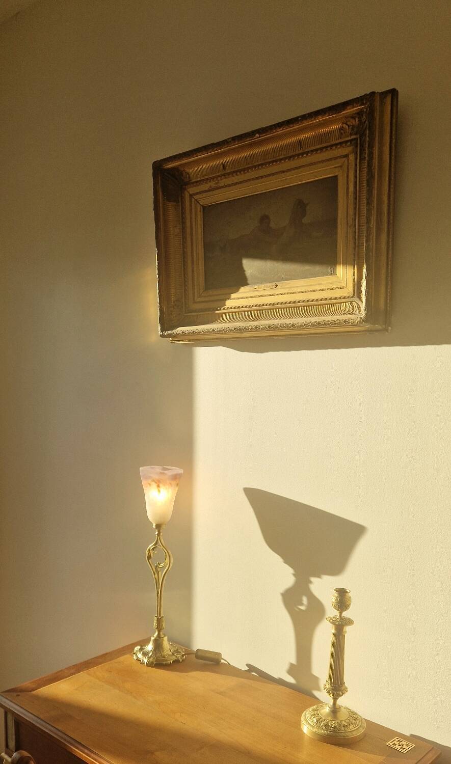 Art Nouveau style lamp by Müller Frères