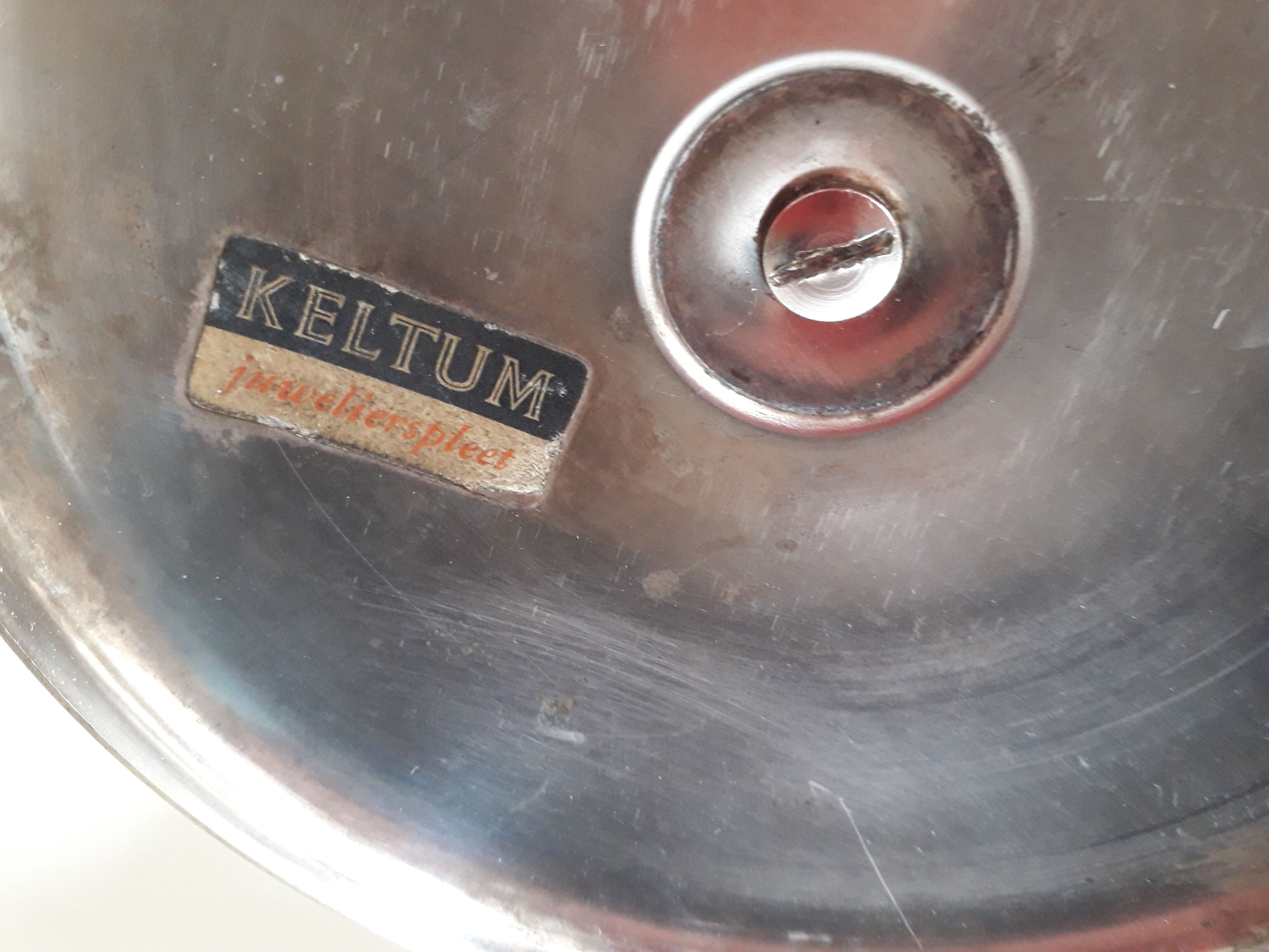 Silver metal chandelier by Gustav Beran for Keltum