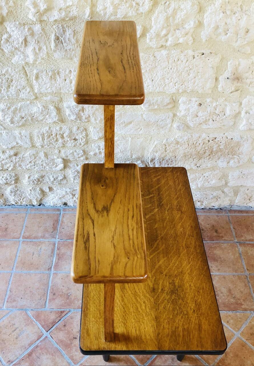 Vintage oak freestanding shelf, Circa 60s