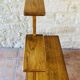 Vintage oak freestanding shelf, Circa 60s