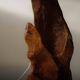 Sculptural lamp in solid olive wood – around 1970