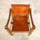 Vintage danish design cognac leather safari chair