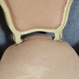 Pair of Venetian chairs in Louis XV baroque style in lacquered and gilded wood