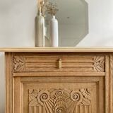 Grand buffet Art Déco en chêne massif - Enfilade vintage