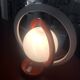 Pair of Vintage Table Lamps • Saturn • Steel and Glass • Space Age • 1960