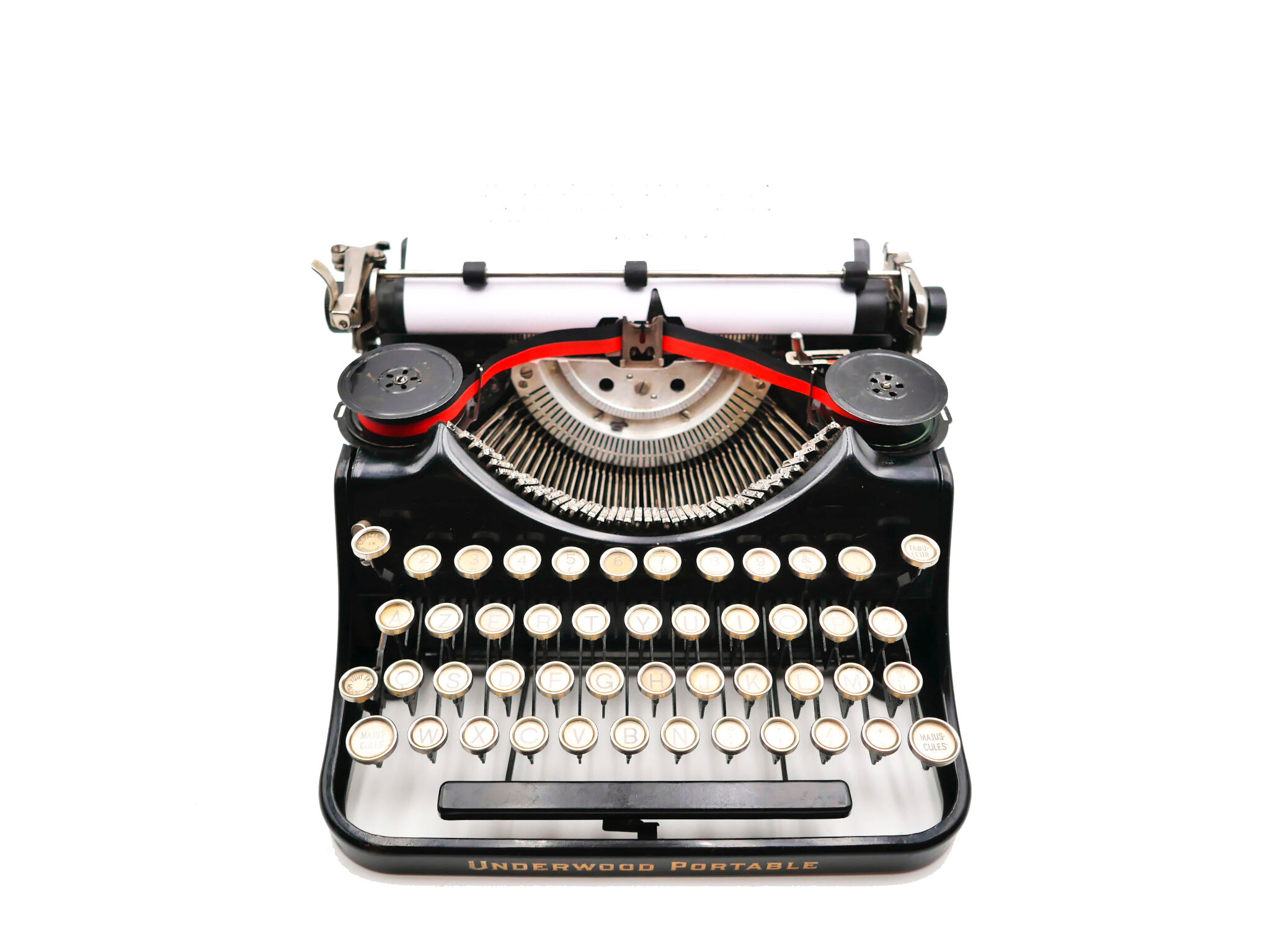 Typewriter underwood 4 bank revised new black ribbon 1933