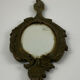 Face to hand in bronze Napoleon III XIXth beveled