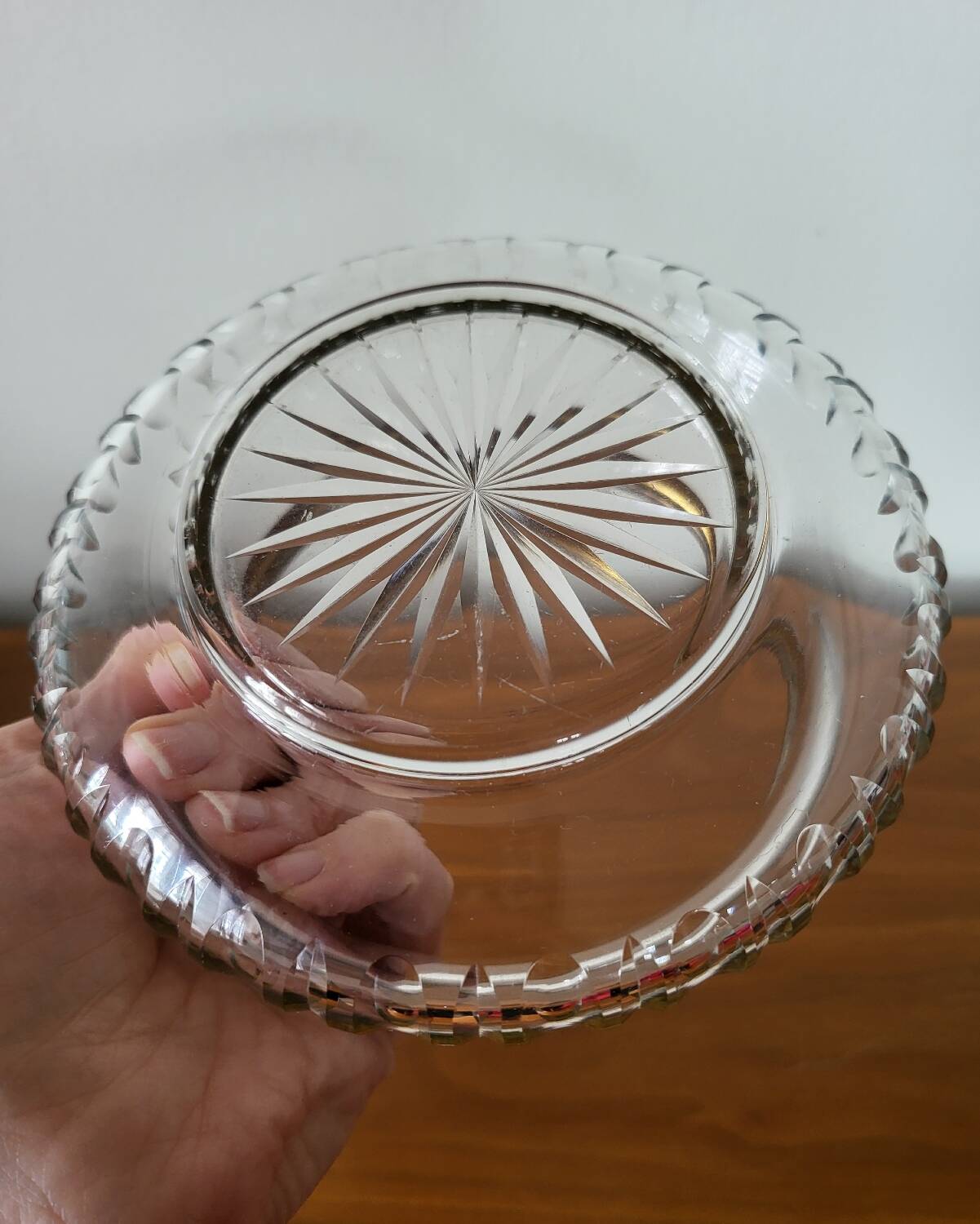 Glass cup and silver frame