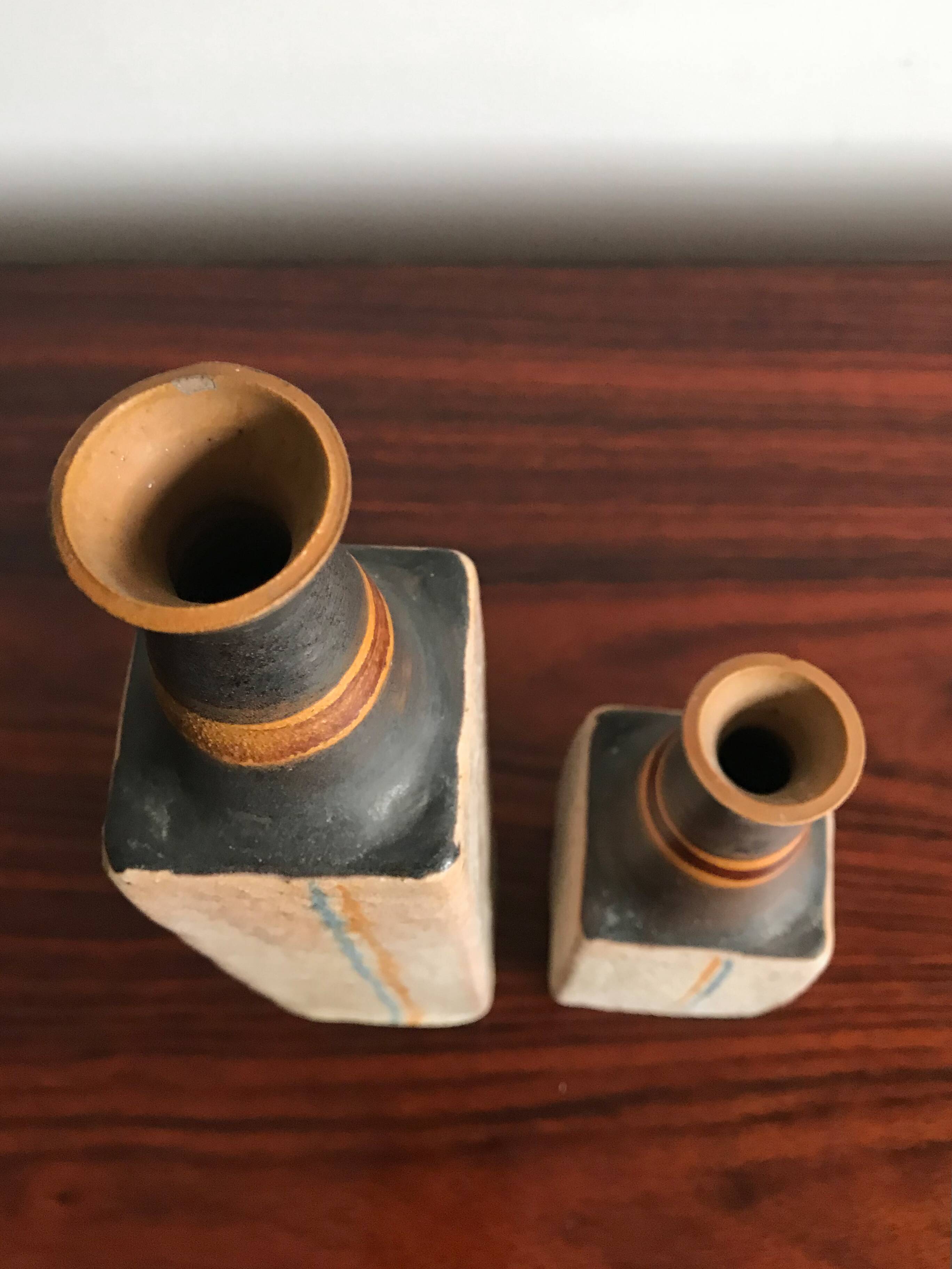 Ivo Sassi italian ceramic set vases bottles, 1950s