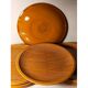 Ten plates in Salins slip with braided patterns 50s