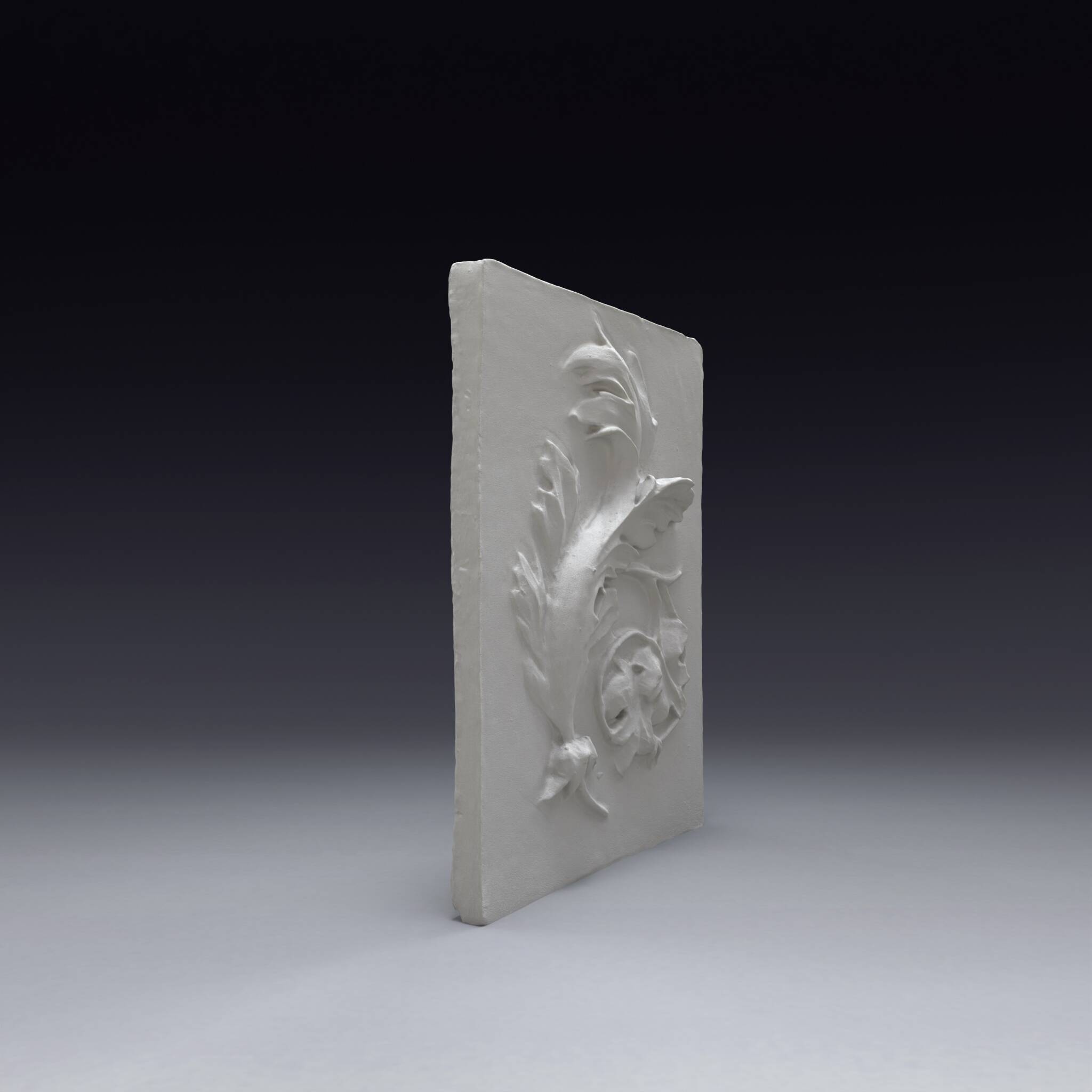 Plaster bas-relief of acanthus leaf – baroque/classical style