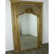 Miroir de trumeau en bois laqué vert et bois doré