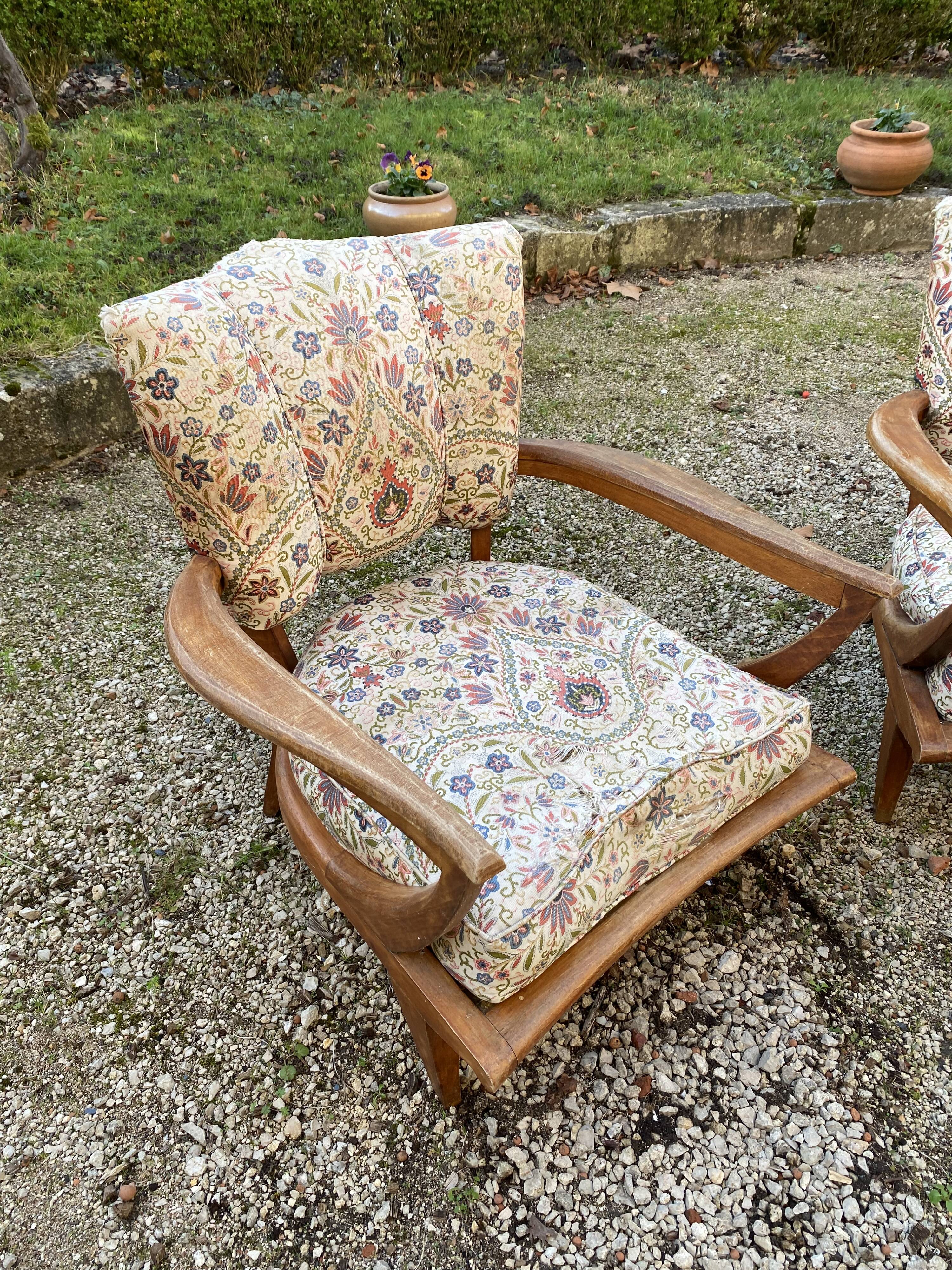 Paire de fauteuils designer Etienne Henri Martin SK250