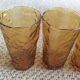 Série de 6 verres ambres