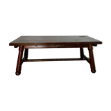 Old brutalist farm table designed by George Robert in pine from the 70s