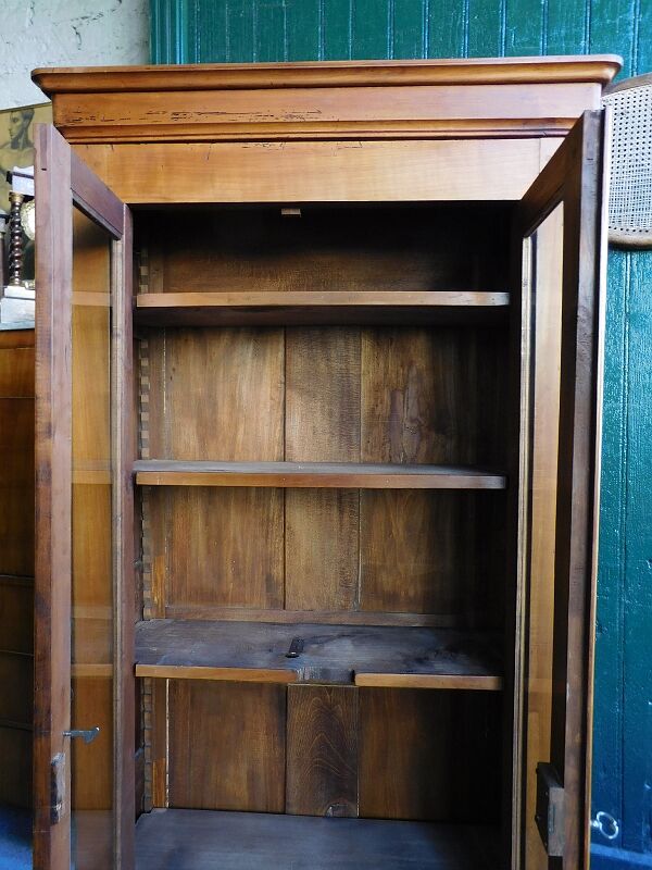 Bookcase Louis Philippe 2 doors in blond cherry tree