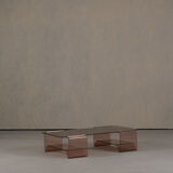 Vintage Michel Dumas plexiglass and glass coffee table for Roche Bobois, 1970s