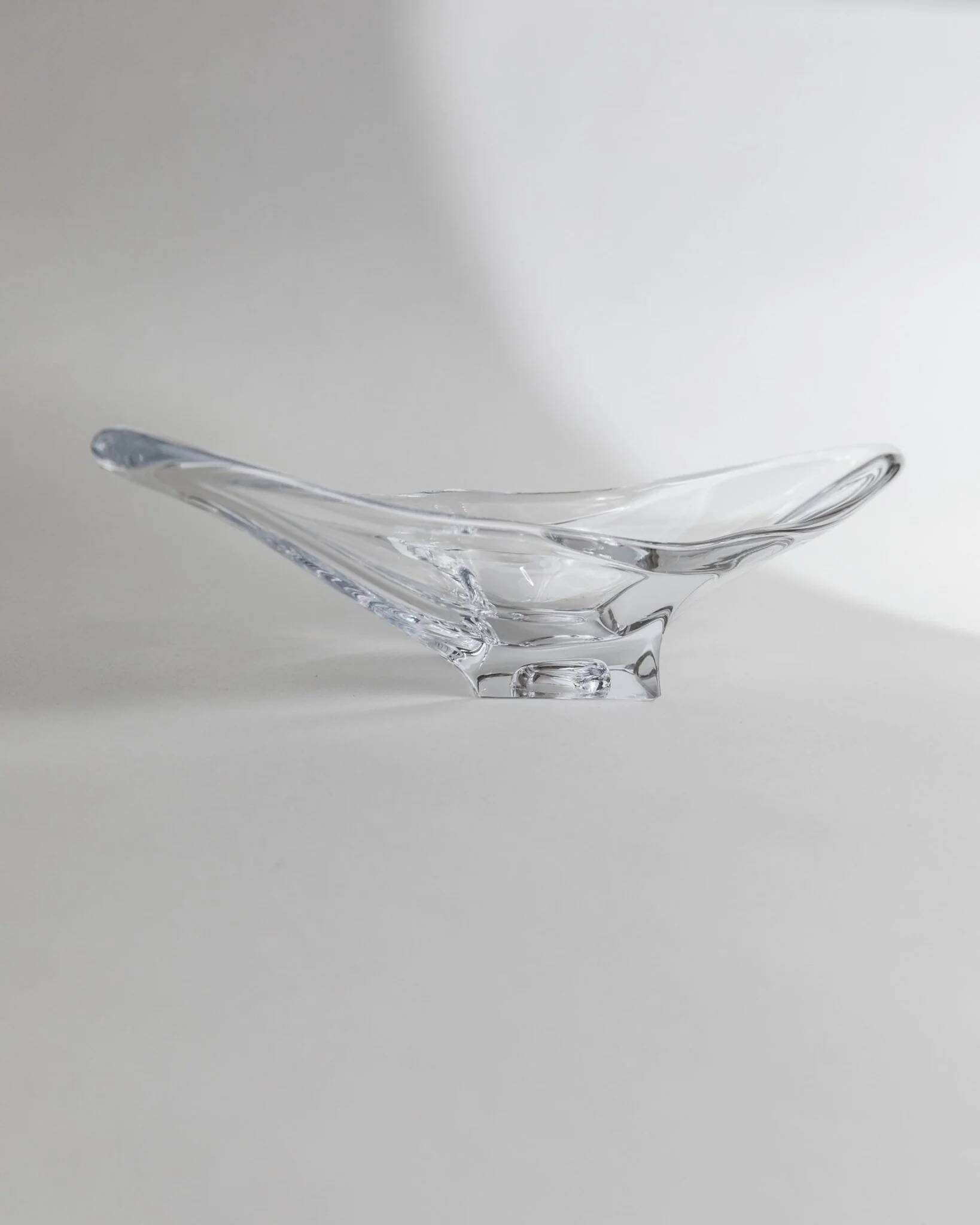 Clear Murano Glass Bowl by Richard Ginori, Heavy Art Glass, 1970s Italian Mid-Century Design