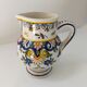 Vintage pitcher Desvres décor Rouen handmade signed
