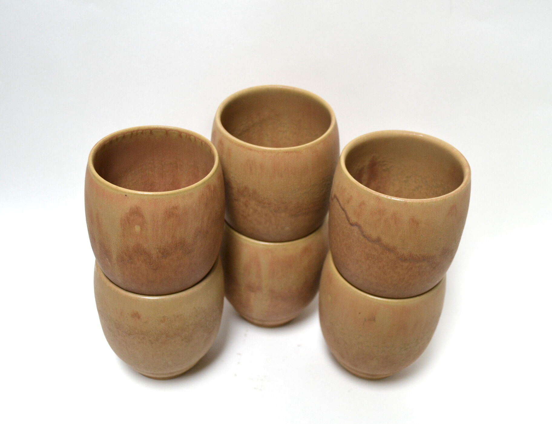 6 verres en grès Rhoda vintage - Rhodaceram