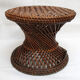 Stools tam-tam in rattan and wicker of the 1970s