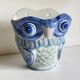 Vintage Chinese Porcelain Owl Planter