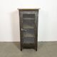 Industrial Iron Cabinet with Mesh Door, 1960s