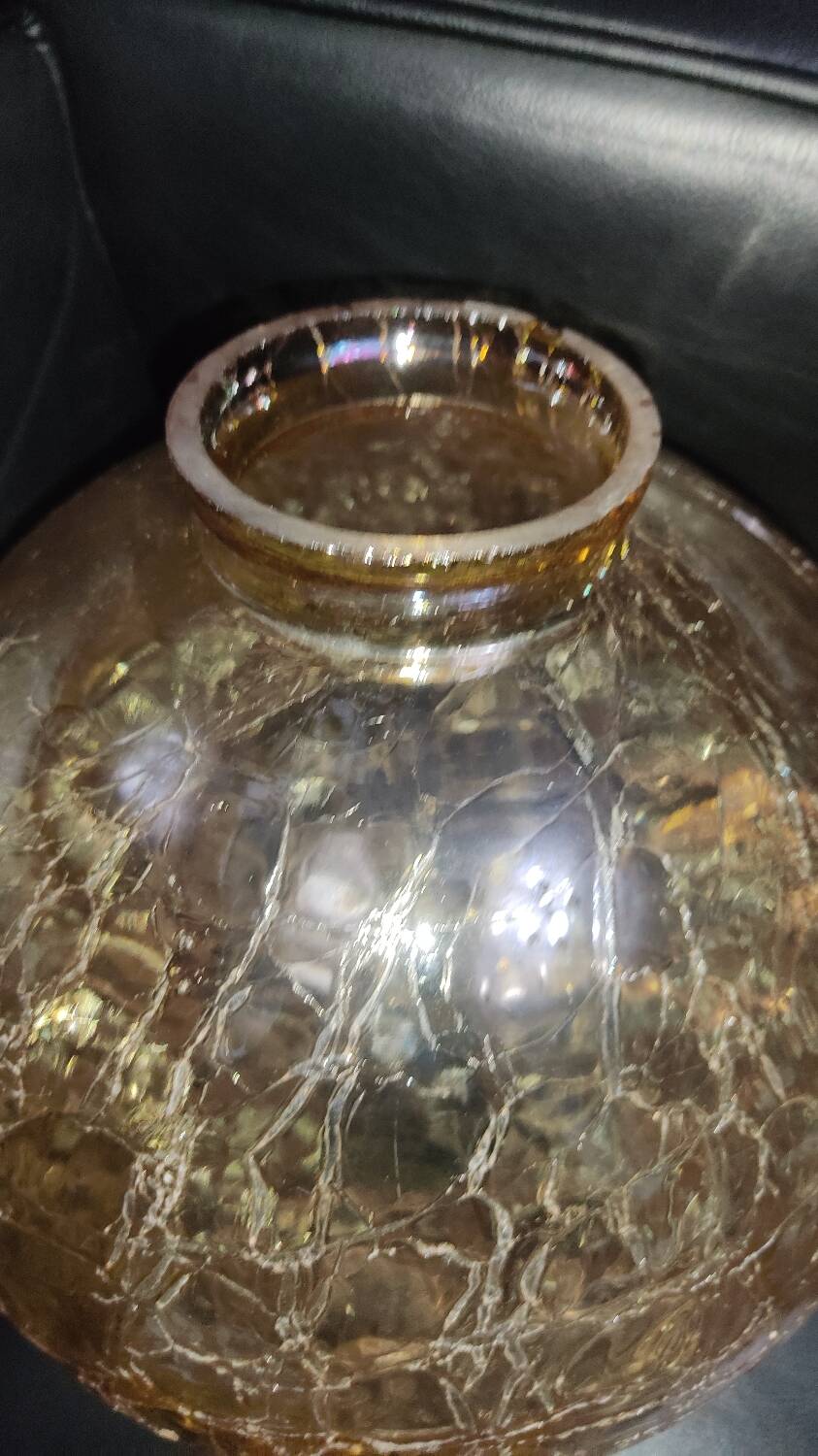 Vintage amber ball pendant light