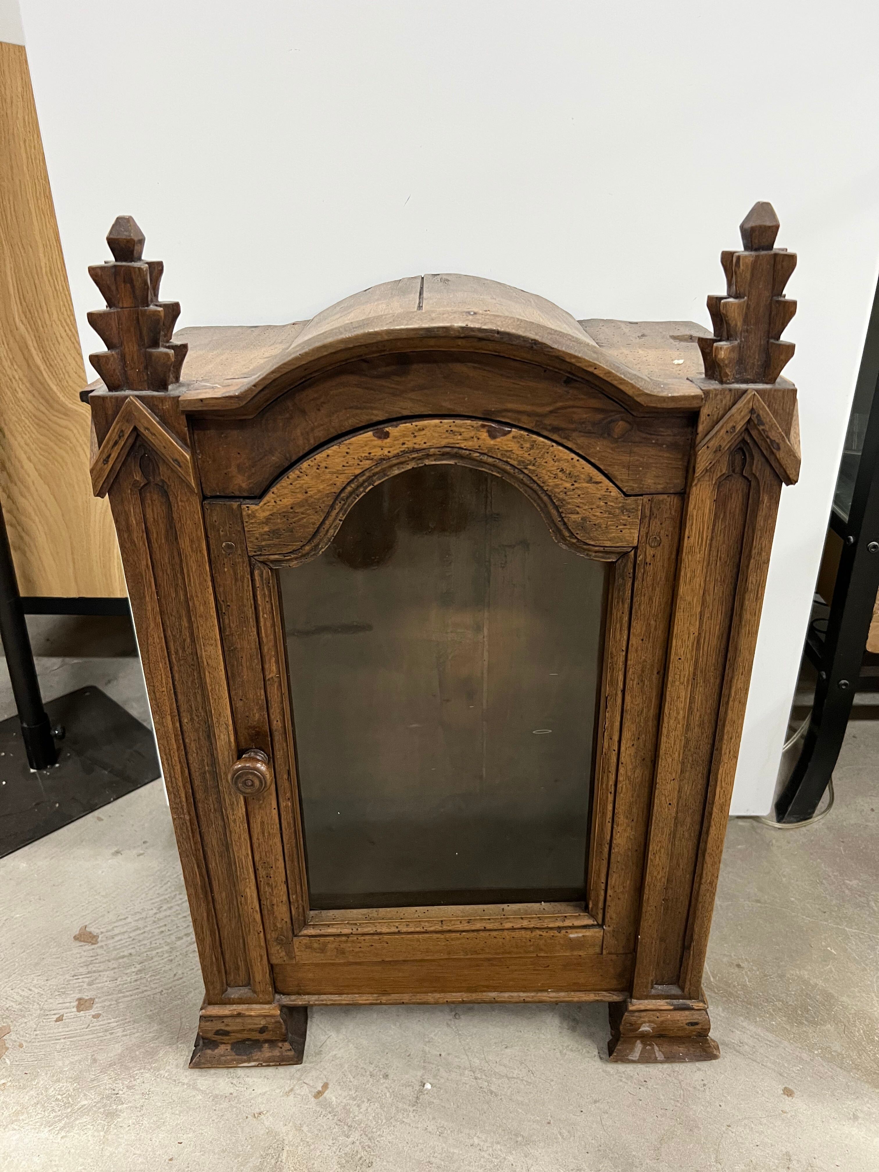 Doll cabinet in solid oak