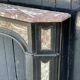 Fireplace in black Belgian marble and grey Ardennes marble, 18th century