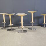 Ensemble de 6 tabourets de bar Arper, années 1990