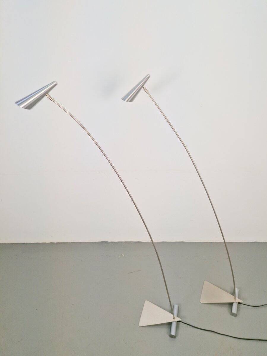Postmodern Arch Metal Reading Floor Lamps from Hala Zeist, 1980s, Set of 2