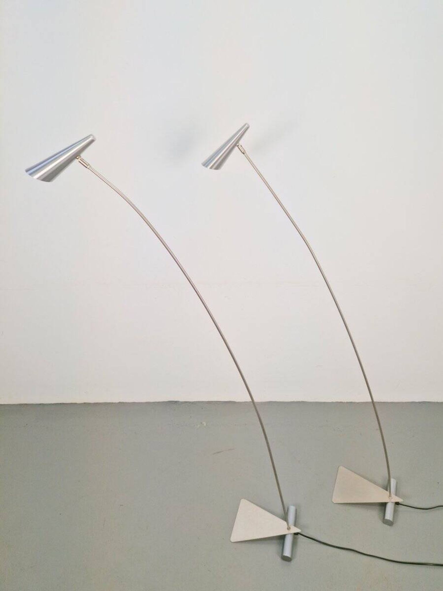 Postmodern Arch Metal Reading Floor Lamps from Hala Zeist, 1980s, Set of 2