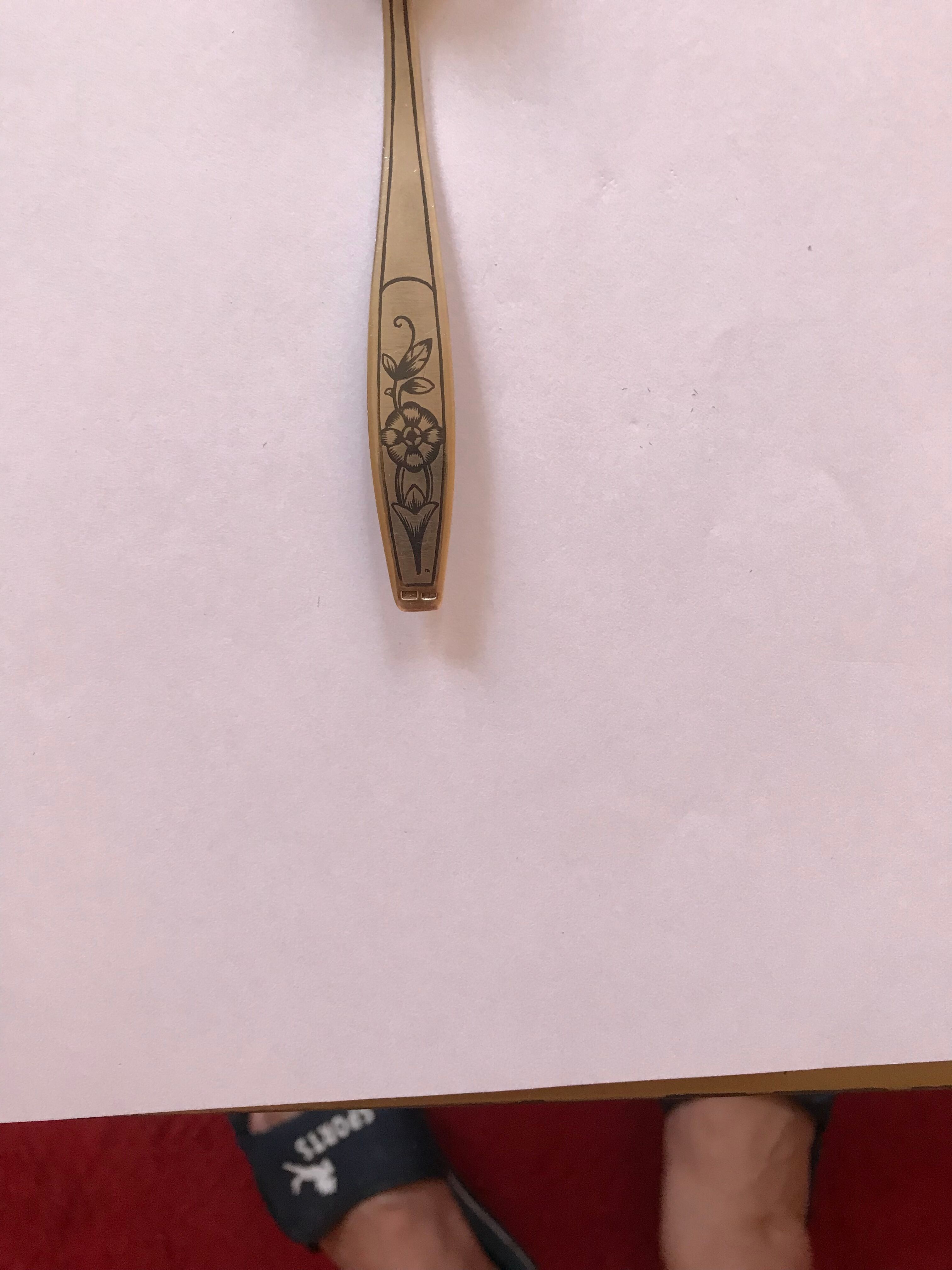 Jam spoon in solid silver and vermeil.