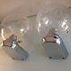 Pair of chrome sconces and crystal globe bubbled by Keuco / vintage 70s
