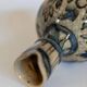 Vase en céramique antique du XVIIIe siècle, peint à la main, design proche-oriental à motif floral avec anse, petit objet d’art décoratif, idée cadeau