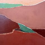 Abstract landscape tableau from Provence – Luberon – oil on canvas signed Miche