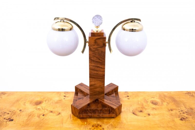 Pair of Art Deco table lamps, Poland, 1950s.