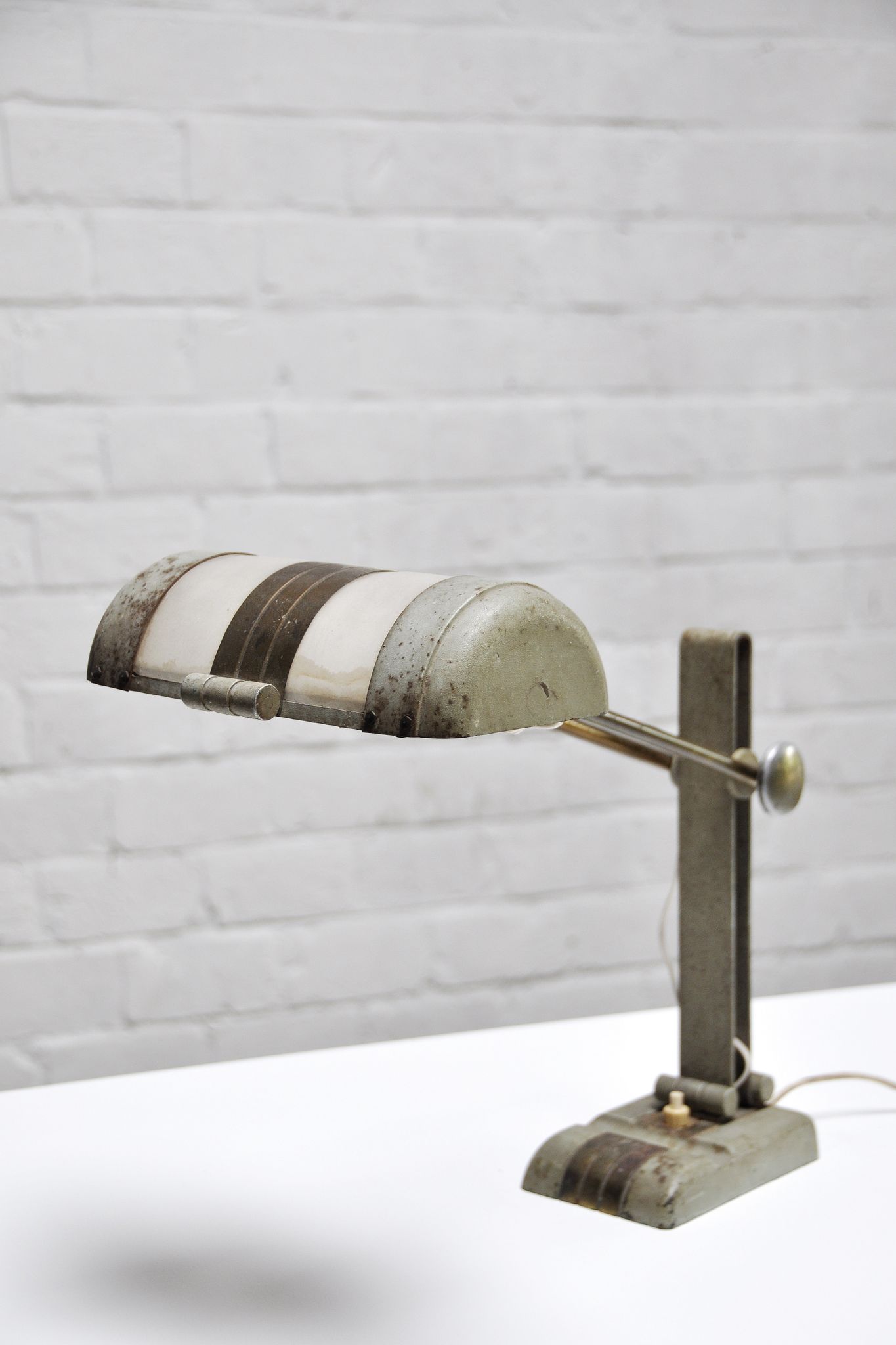 French art deco desk lamp in the style of rene koechlin, 1930s
