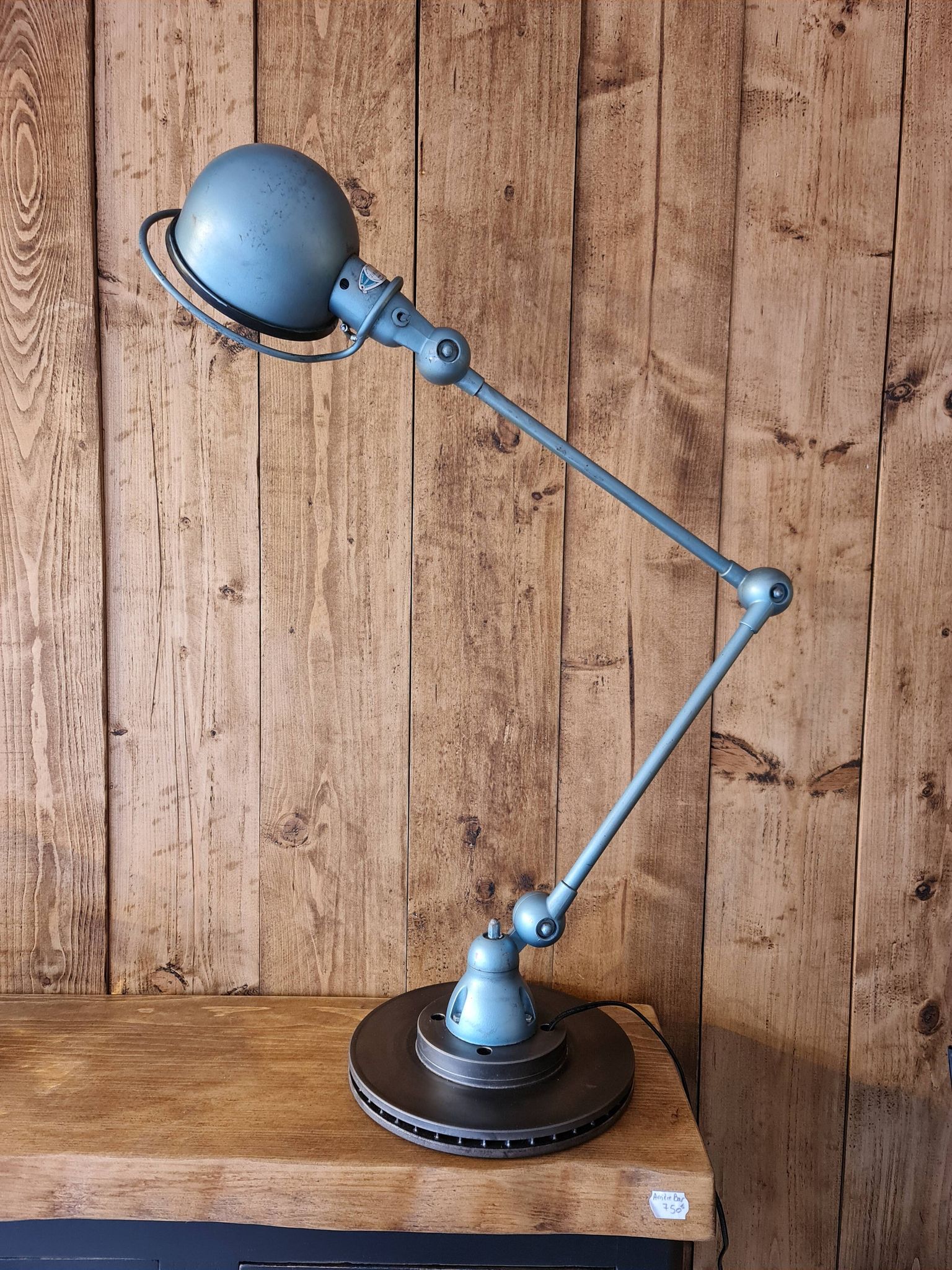 Blue jielde lamp two arms