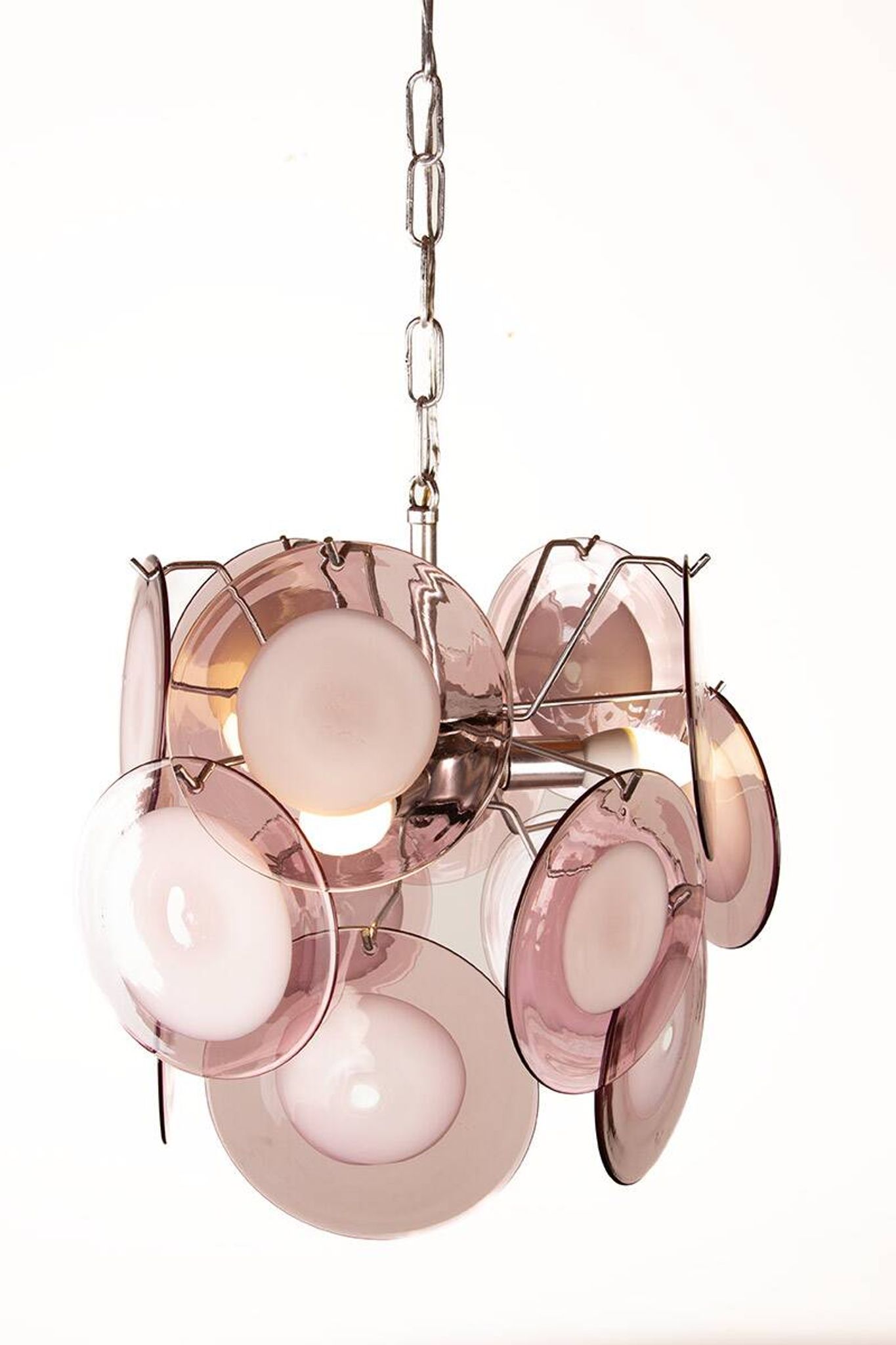 "Space Age" chandelier in Murano glass by Gino Vistosi 1970.