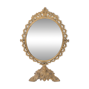 Vintage gold mirror mid-century, Italy, 1960s