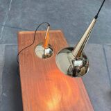 Danish mid-century brass cone pendant lamps, 1950s, set of 2.