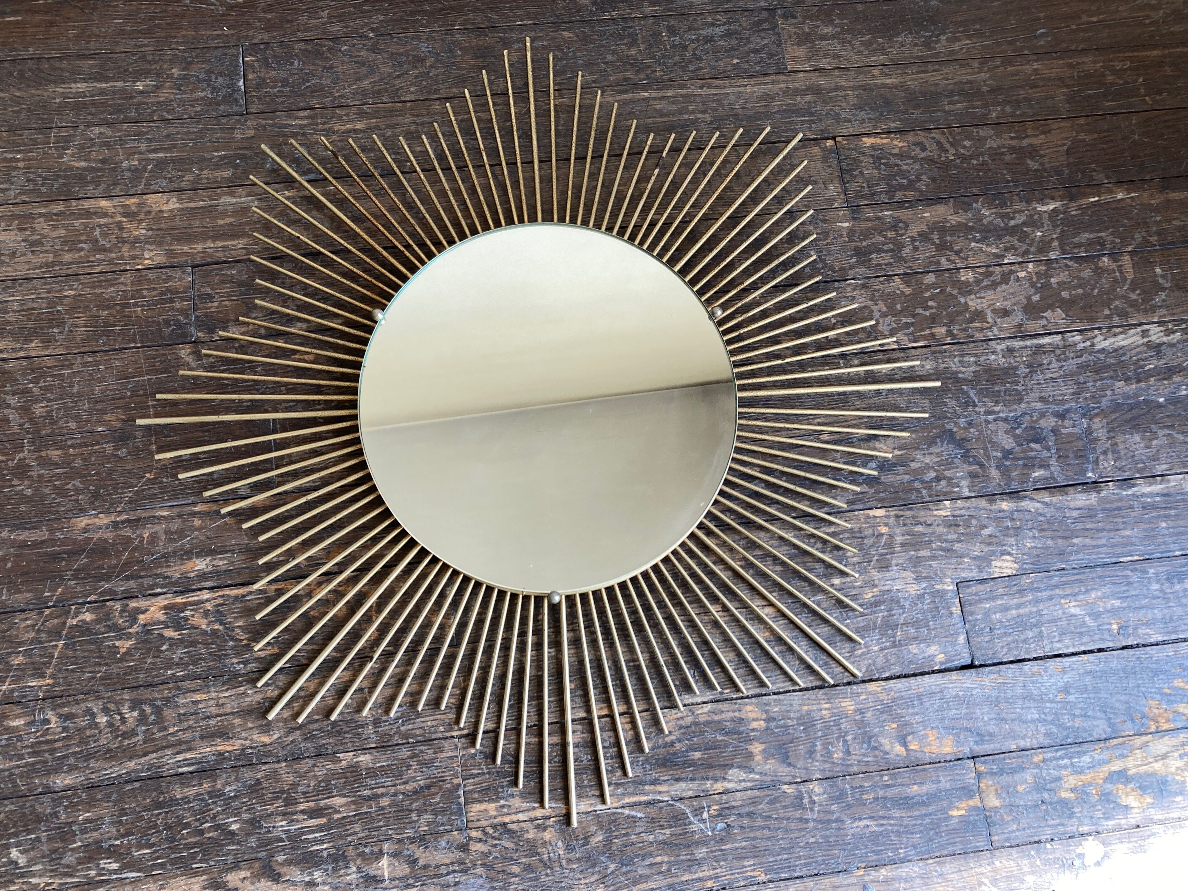 Sun mirror 1960 rn gilded metal