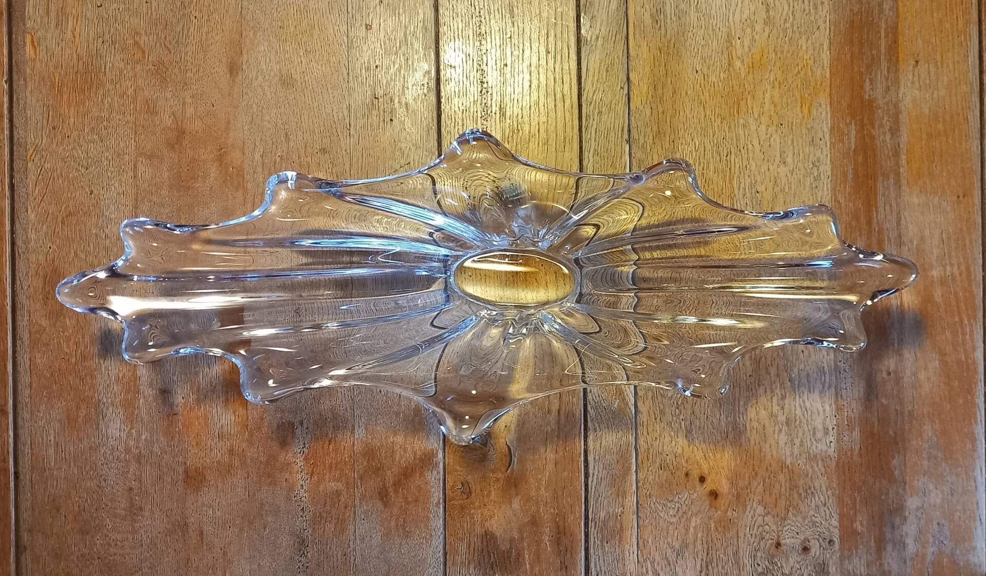 Large 62cm crystal centrepiece from Vannes – 1960s