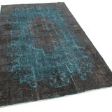 Handmade Hi-Low Pile Oriental 1970s 156 cm x 265 cm Grey Rug