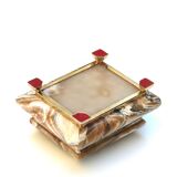 Alabaster and gilded metal box, 70s